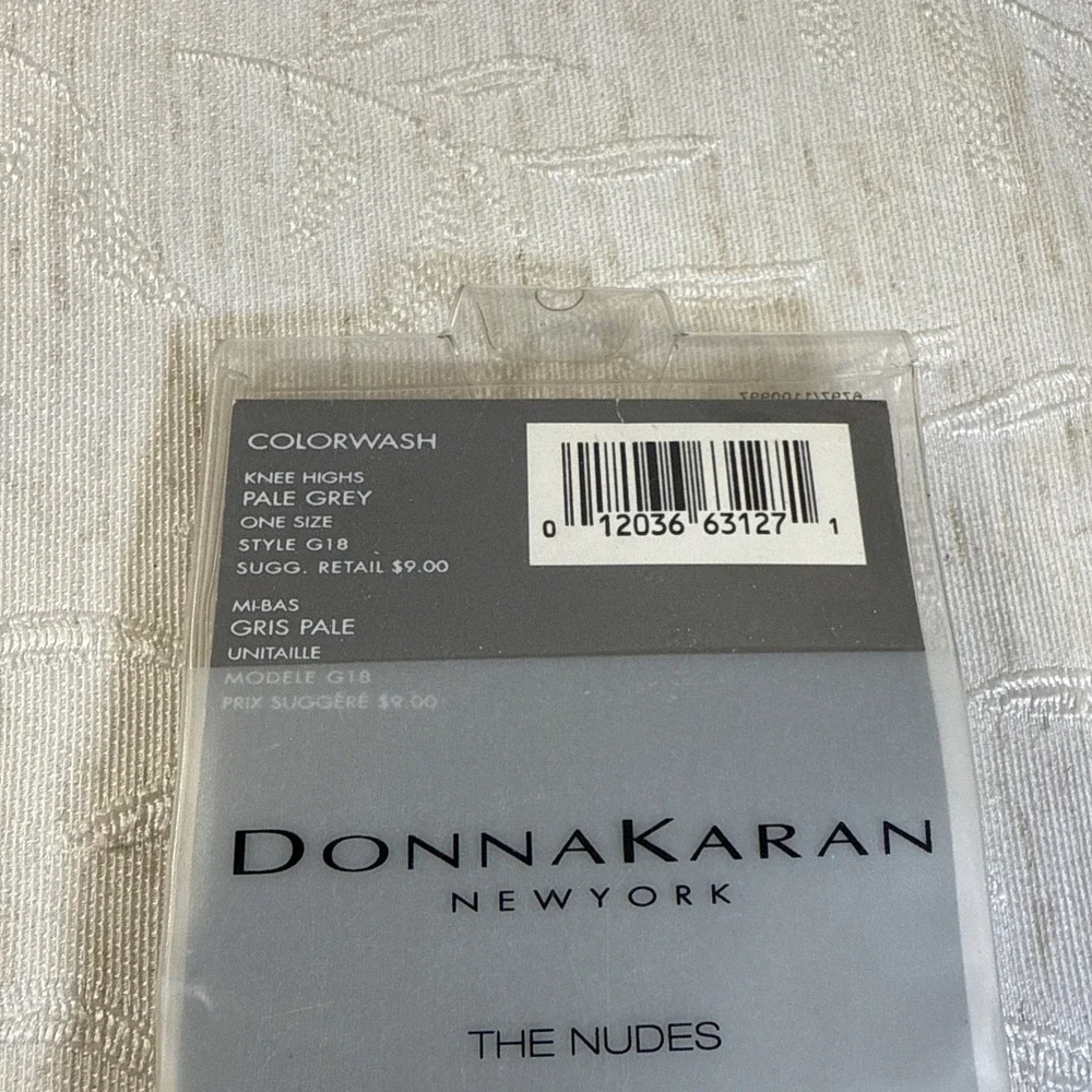 Donna Karan NY The Nudes Knee Highs Pale Grey One Size‎ Style G18 1990's